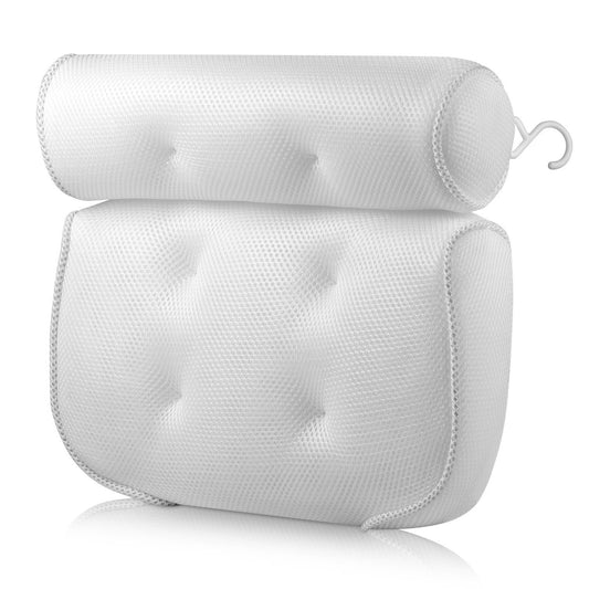 Luxury 3D Mesh Bathtub Pillow – Ergonomic Massage Support, Fast-Drying Breathable Headrest