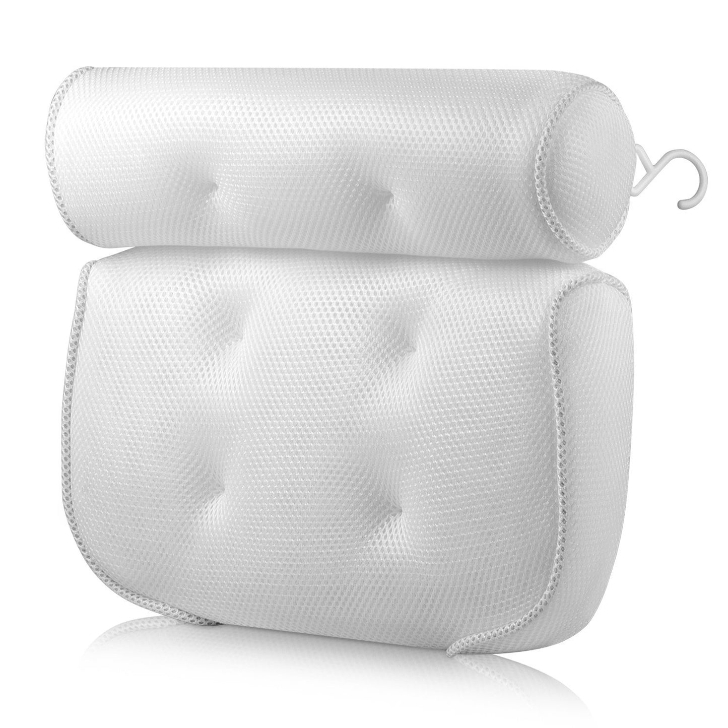 Luxury 3D Mesh Bathtub Pillow – Ergonomic Massage Support, Fast-Drying Breathable Headrest