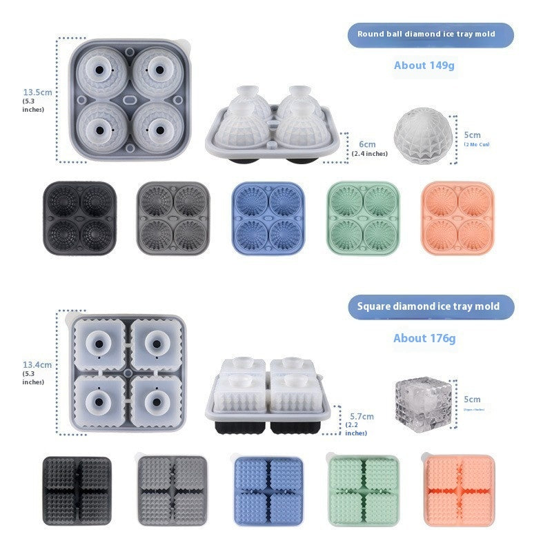 Premium Slow-Melting Prism Ice Mold – Whiskey & Cocktail Silicone Ice Tray