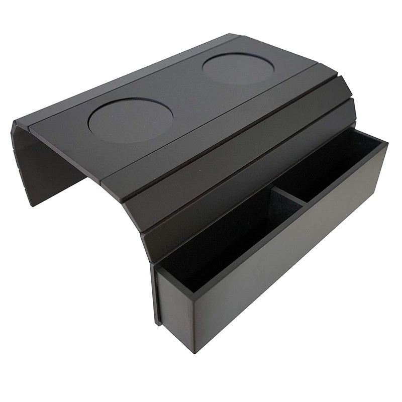 Premium Bamboo Sofa Arm Tray | Foldable Anti-Slip Couch Cup Holder